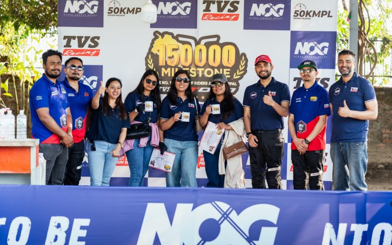 नेपालमा टीभीएस एनटर्क प्रयोगकर्ता १ लाख ५० हजार, सेलिब्रेसन राइड सम्पन्न