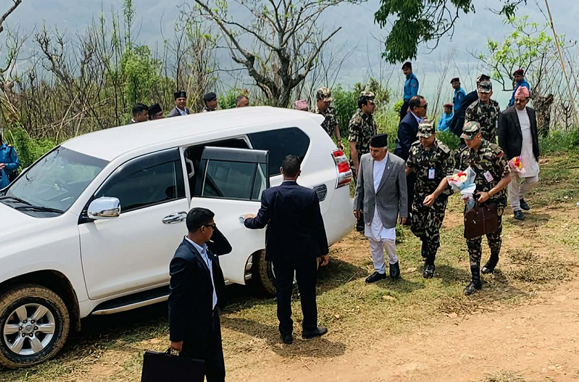 राष्ट्रपति पौडेल गृहजिल्ला तनहुँ पुगे