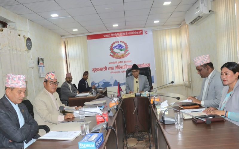 कर्णालीको मन्त्रिपरिषद् बैठकले गर्‍यो यस्ता निर्णय